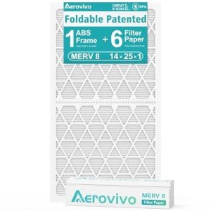 AEROVIVO MERV 8 Air Filter 6 Pack with Frame