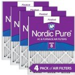 Nordic Pure MERV 8 Pleated Air Filters 4-Pack