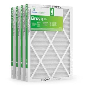 14x20x1 MERV 8 Pleated Air Filter 4 Pack