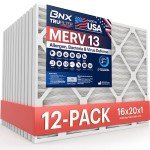 BNX TruFilter 16x20x1 MERV 13 Air Filters 12-Pack
