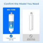 Waterdrop Refrigerator Water Filter Compatible with Bosch & Whirlpool