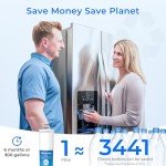 Waterdrop Refrigerator Water Filter Compatible with Bosch & Whirlpool