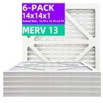 14x14 MERV 13 Pleated Air Filter 6-Pack