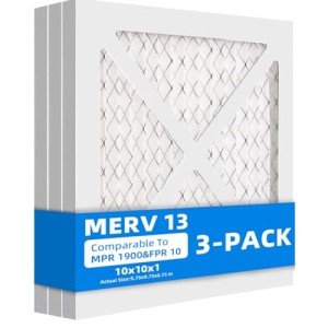 Chenzhit 10x10x1 MERV 13 Air Filters Pack