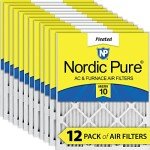 Nordic Pure MERV 10 Pleated Air Filters 12 Pack