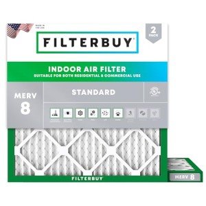 15x15x1 MERV 8 Air Filters 2-Pack