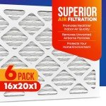16x20x1 MERV 13 Electrostatic Air Filters (6-Pack)