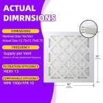 16x16x1 MERV 13 Pleated Air Filter 6-Pack