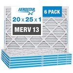 Aerostar MERV 13 Pleated Air Filters 6-Pack