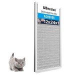 UBeesize 12x24x1 Reusable Electrostatic Air Filter HVAC AC Furnace Filter,MERV 8,Washable, Lasts a Lifetime,Permanent Air Filter,Breathe Fresher,Home And Office(Actual Size:11.38x23.38x0.82 Inch)