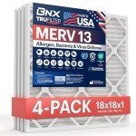 BNX TruFilter 18x18x1 MERV 13 Air Filters (4-Pack)