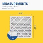 Aerostar 20x20x4 MERV 8 Pleated Air Filters, 6 Pack