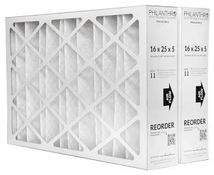 Philanthro 16" x 25" x 5" MERV 11 Air Filters (2-Pack)