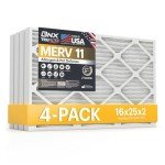 BNX TruFilter 16x25x2 MERV 11 Air Filters (4-Pack)