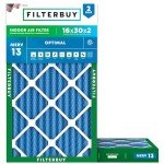 Filterbuy 16x30x2 MERV 13 Air Filters (2-Pack)