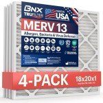BNX TruFilter 18x20x1 MERV 13 Air Filters (4-Pack)