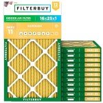 16x25x1 MERV 11 Allergen Air Filters (12-Pack)