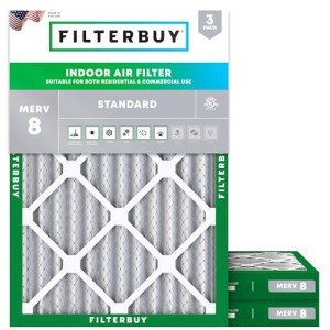 Filterbuy 18x25x2 MERV 8 Air Filters (3-Pack)