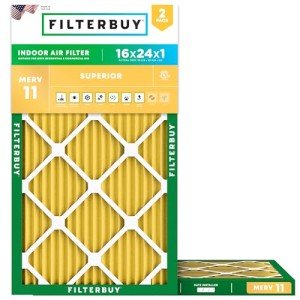 16x24x1 MERV 11 Air Filters (2-Pack)