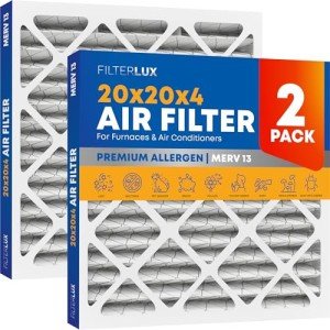 Premium MERV 13 Air Filters 20x25x4 (2-Pack)