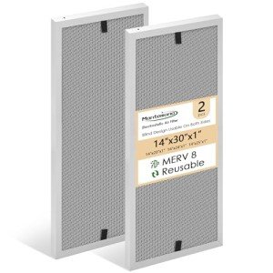 Montemono 14x30x1 MERV8 Washable HVAC Filters - 2 Pack