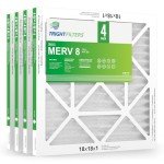 18x18x1 MERV 8 Pleated Air Filters - 4 Pack
