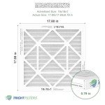 18x18x1 MERV 8 Pleated Air Filters - 4 Pack