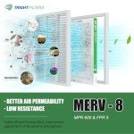 18x18x1 MERV 8 Pleated Air Filters - 4 Pack