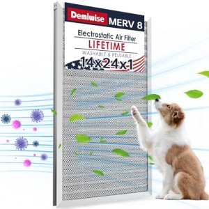 Demiwise 14x24 Electrostatic MERV 8 Air Filter
