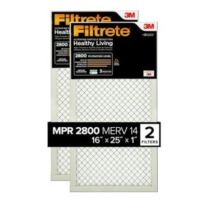 Filtrete 16x25x1 MERV 14 Air Filters, 2-Pack