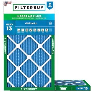 MERV 13 Pleated Air Filters 10x30x1 (2-Pack)