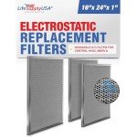 16x24x1 Washable Electrostatic Air Filter Pack