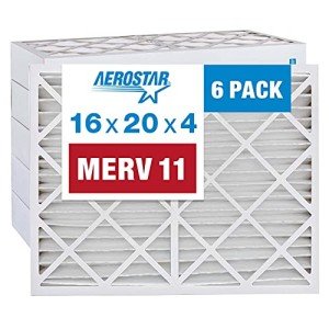 Aerostar 16x20x4 MERV 11 Air Filter 6-Pack