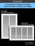 14"x36" Steel Air Filter Grille - White