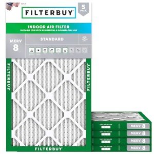 Filterbuy 14x30x1 Air Filter MERV 8 (5-Pack)