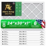 MervKing 24x30x1 MERV 8 Air Filter 6-Pack