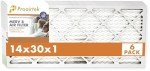 14x30x1 MERV 8 Air Filters, Pack of 6