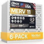 BNX TruFilter 16x16x1 MERV 11 Air Filters 6-Pack