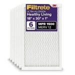 Filtrete 18x30x1 MERV 12 Air Filter, 6-Pack