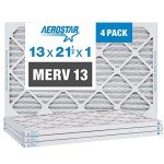 MERV 13 Pleated Air Filter 4 Pack, 13x21