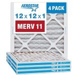 Aerostar 12x12x1 MERV 11 Pleated Air Filters 4-Pack