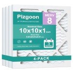 Plzgoon 10x10x1 MERV 8 Air Filters (4 Pack)