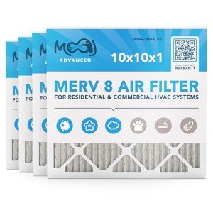 10x10x1 MERV 8 Air Filter 4-Pack