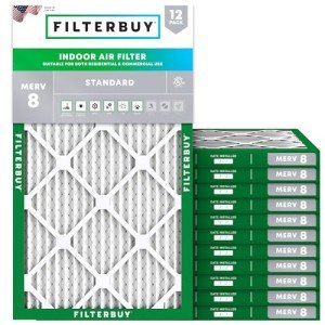 10x36x1 MERV 8 Pleated Air Filters (12-Pack)