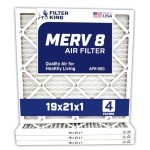 Filter King MERV 8 Air Filter 4-Pack 19x21