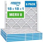 Aerostar 18x18 MERV 8 Pleated Air Filter, 6 Pack