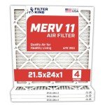 Filter King 21.5x24x1 MERV 11 Air Filters 4-Pack