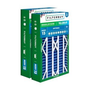 16x28x6 MERV 13 Pleated Air Filters (2-Pack)