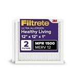 Filtrete 12x12 AC Air Filter, MERV 12, 2-Pack