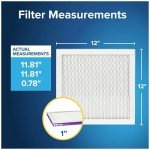 Filtrete 12x12 AC Air Filter, MERV 12, 2-Pack